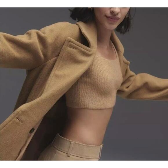 Everlane Wool blend crop tank camel - Picture 1 of 3